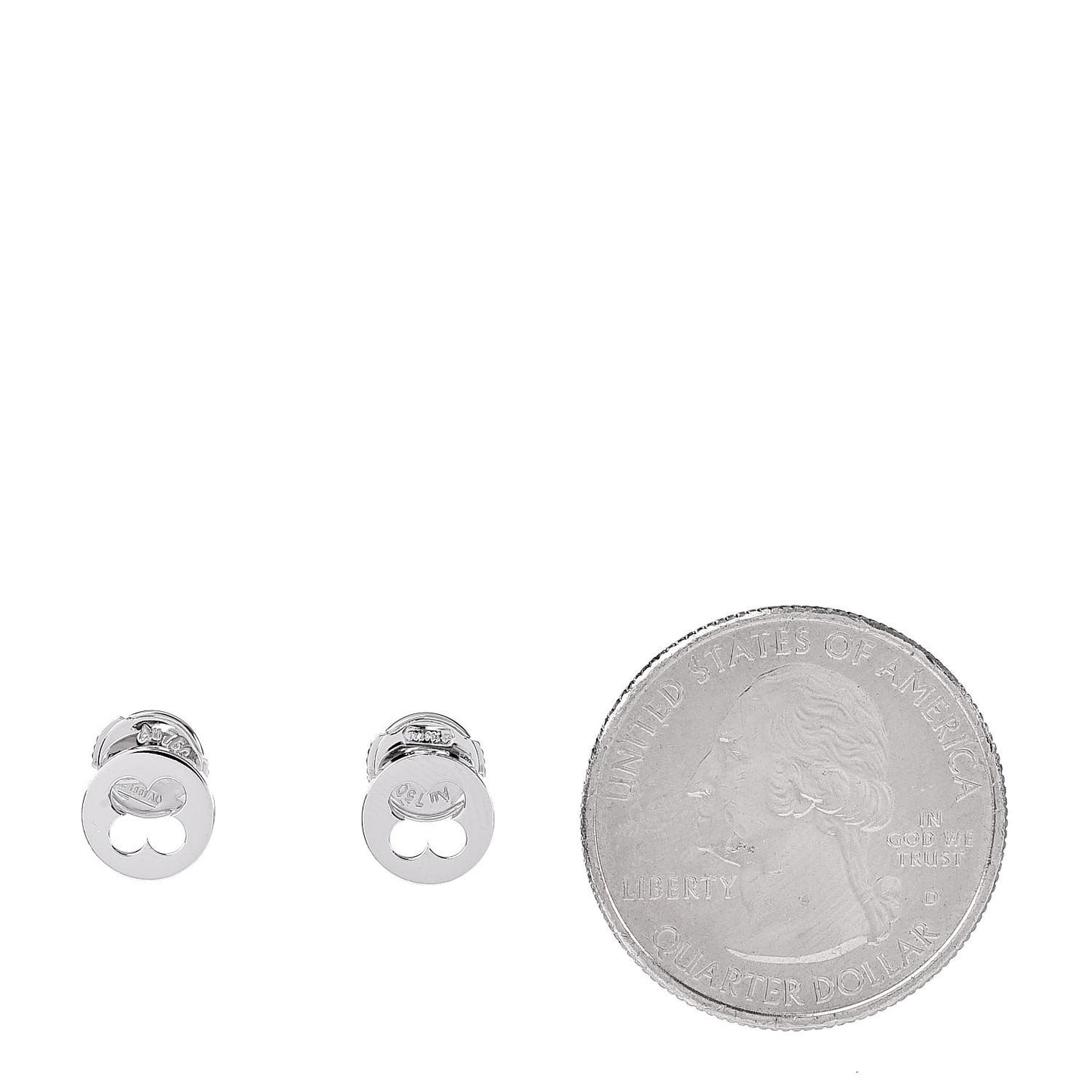 18K White Gold Empreinte Ear Studs Earrings