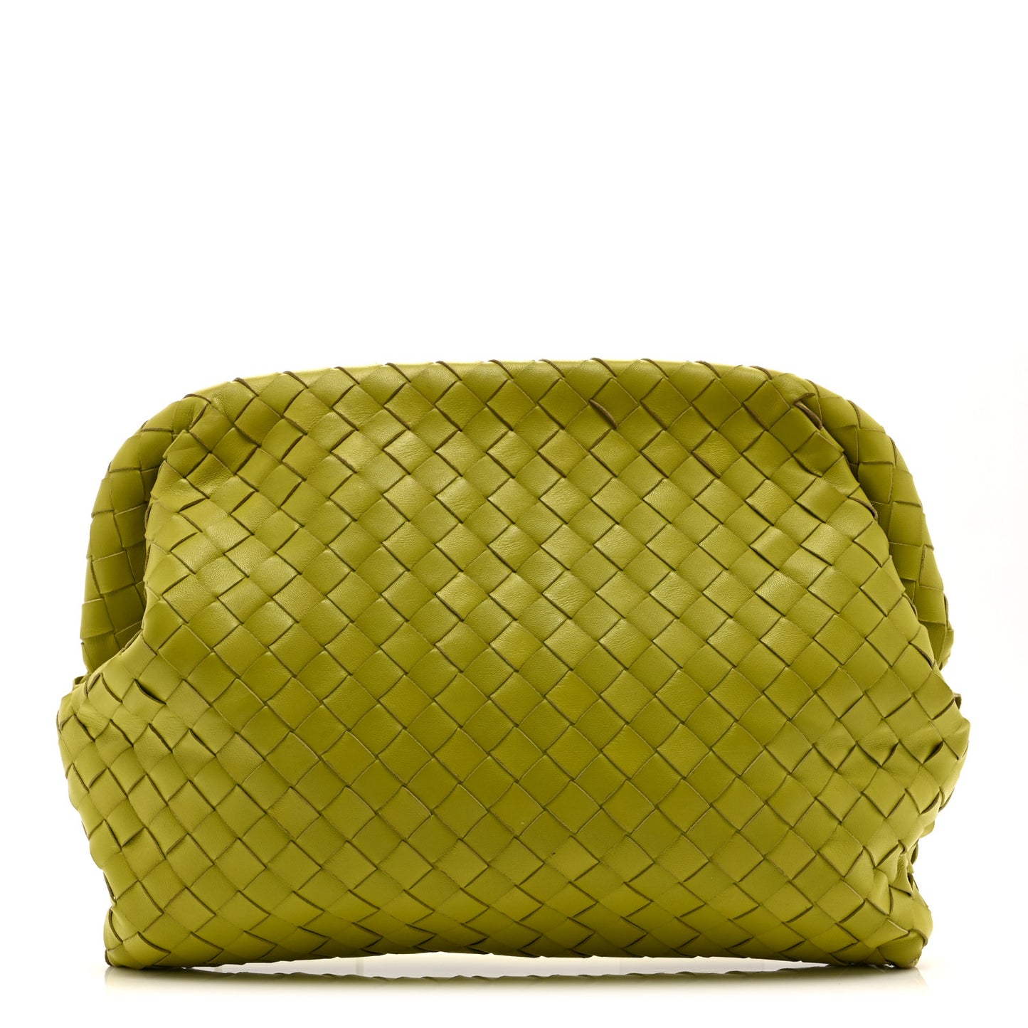 Nappa Intrecciato Clutch  Seagrass