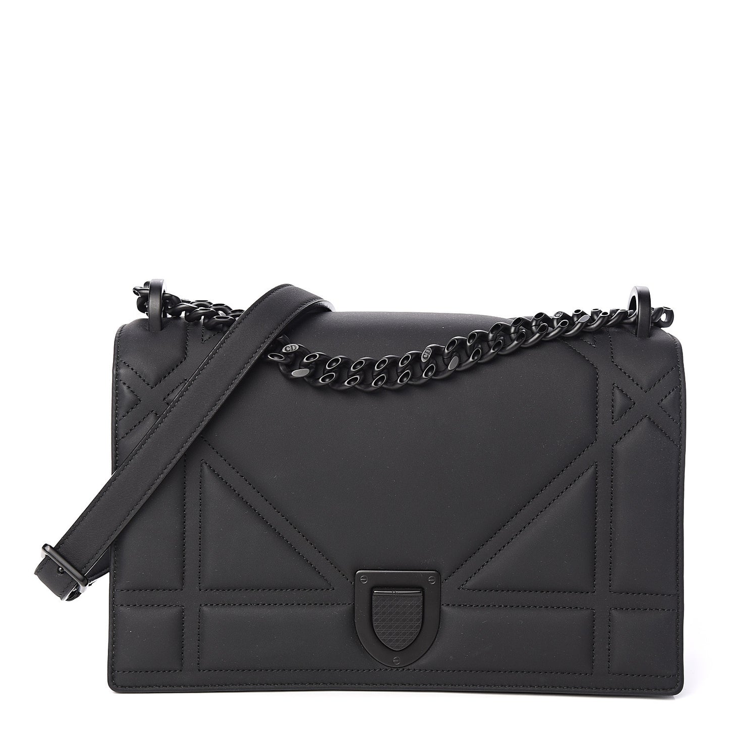Ultra Matte Calfskin Medium Diorama Flap Bag Black