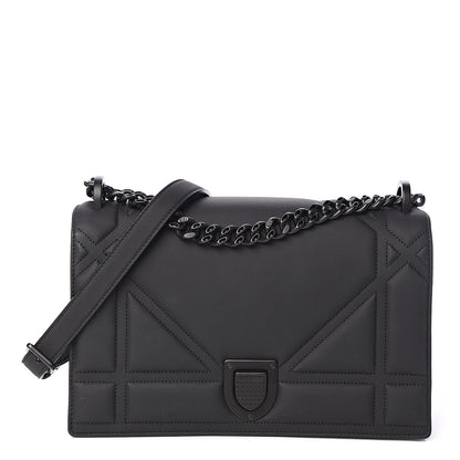 Christian Dior Ultra Matte Calfskin Medium Diorama Flap Bag Black 1 of 9