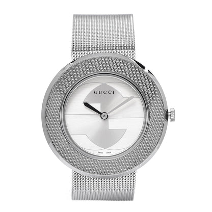 Gucci Stainless Steel 36mm U-Play Mesh Quartz Watch 1 of 9