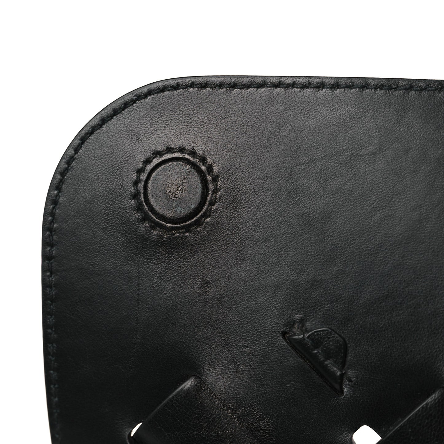 Vitello Intreccio Tress Shoulder Bag Black