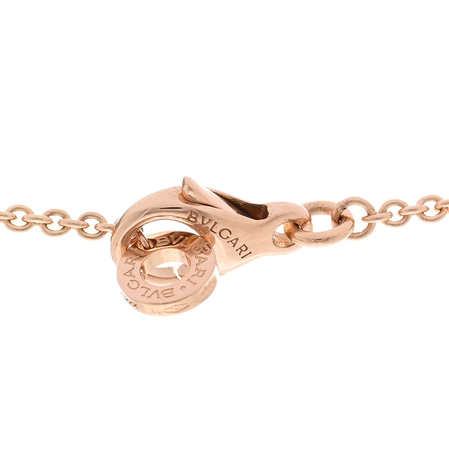 18K Rose Gold Diamond Mother of Pearl Openwork Pendant Necklace