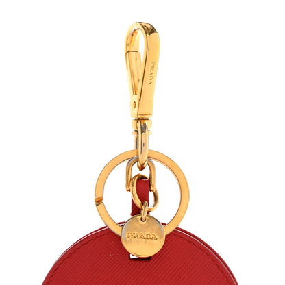 Prada Saffiano Metal Keychain Charm Fuoco 4 of 4