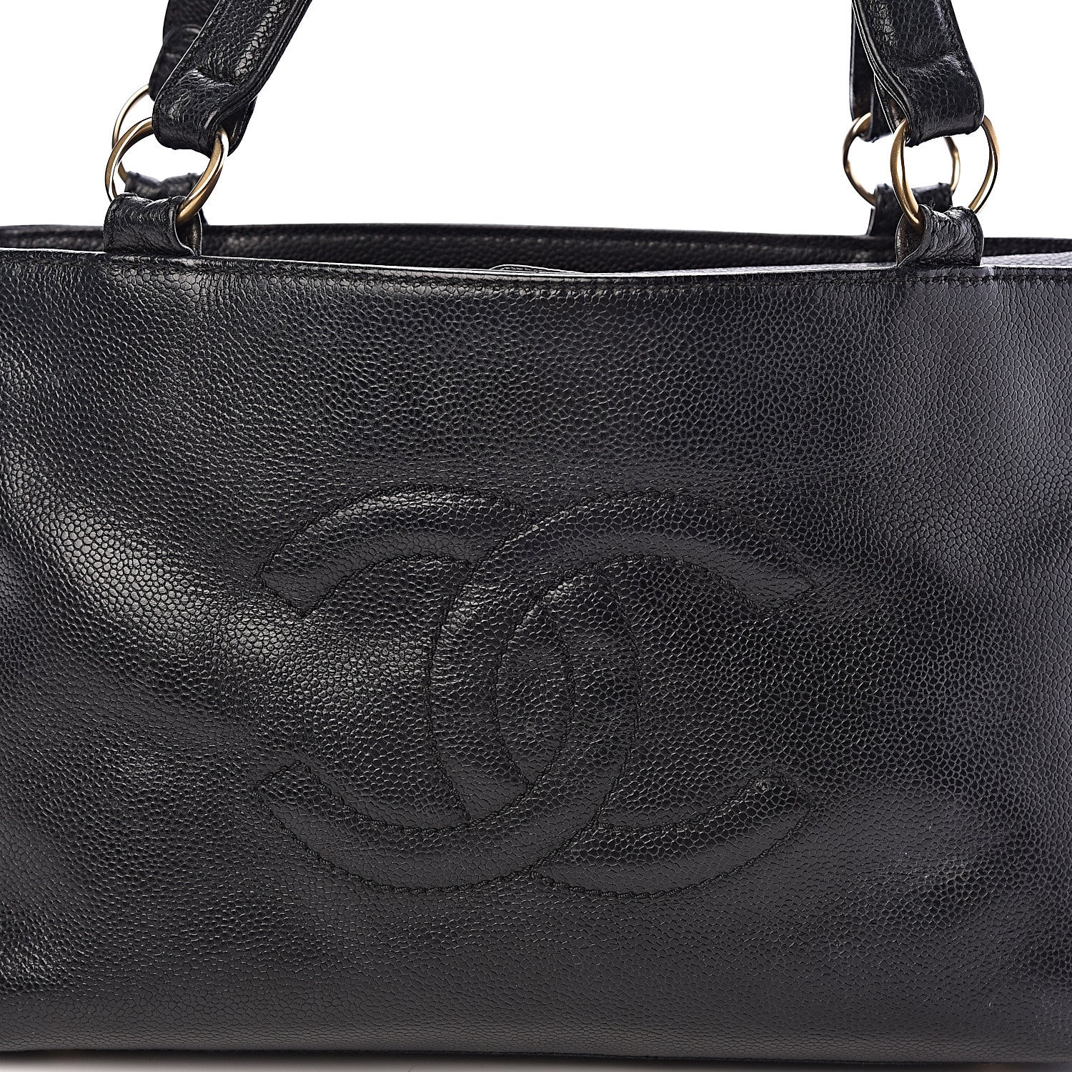 Chanel Caviar CC Tote Black 8 of 14