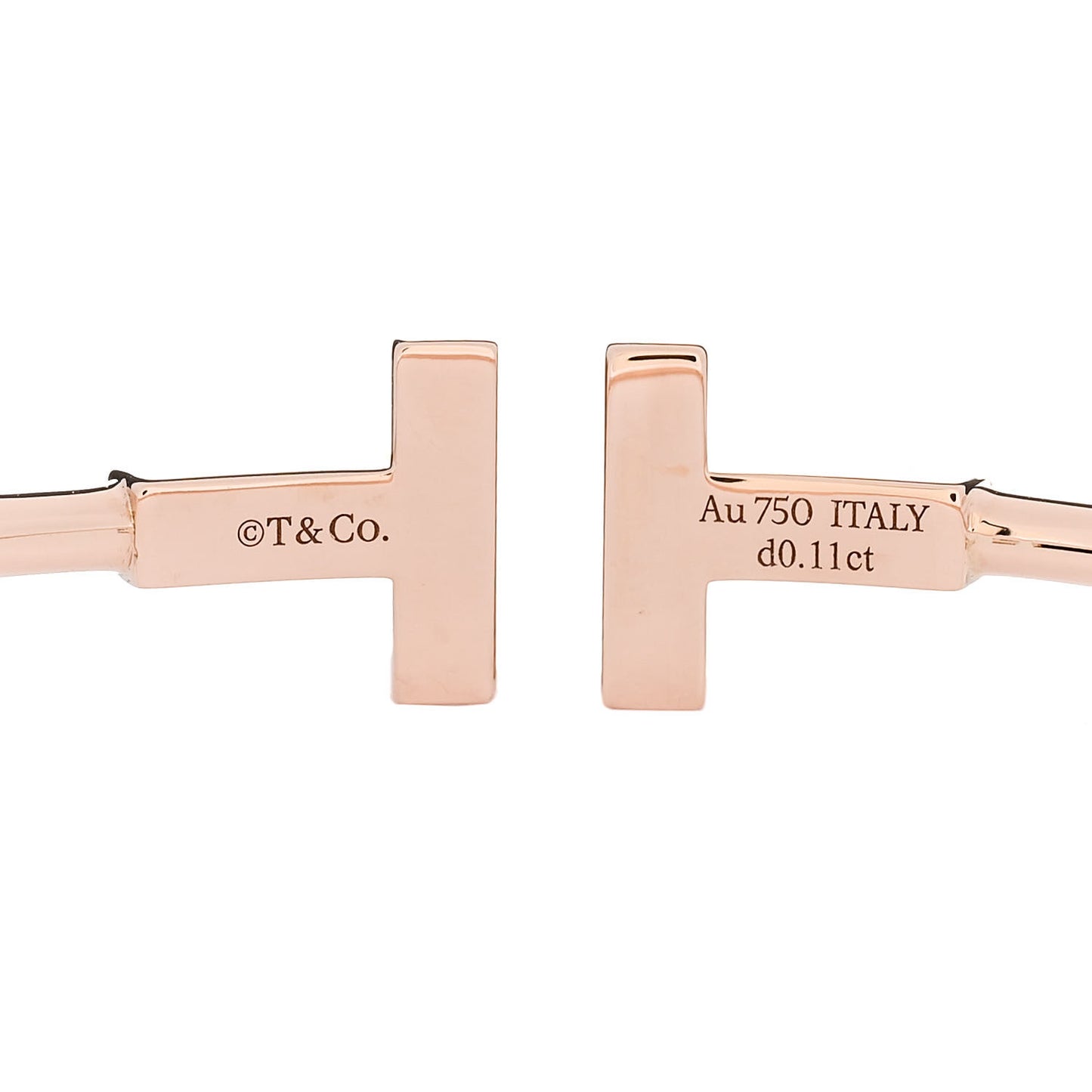 18K Rose Gold Diamond Mother of Pearl T Wire Bracelet