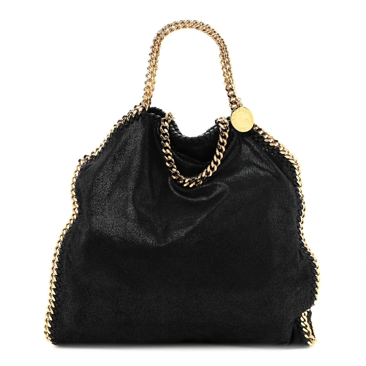 Stella McCartney Shaggy Deer Small Falabella Fold Over Tote Black 1 of 10