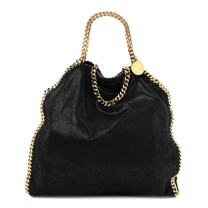 Stella McCartney Shaggy Deer Small Falabella Fold Over Tote Black 1 of 10