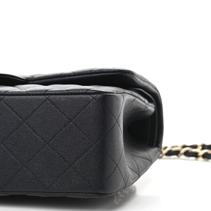 Chanel Caviar Quilted Jumbo Double Flap Navy Blue 9 of 12