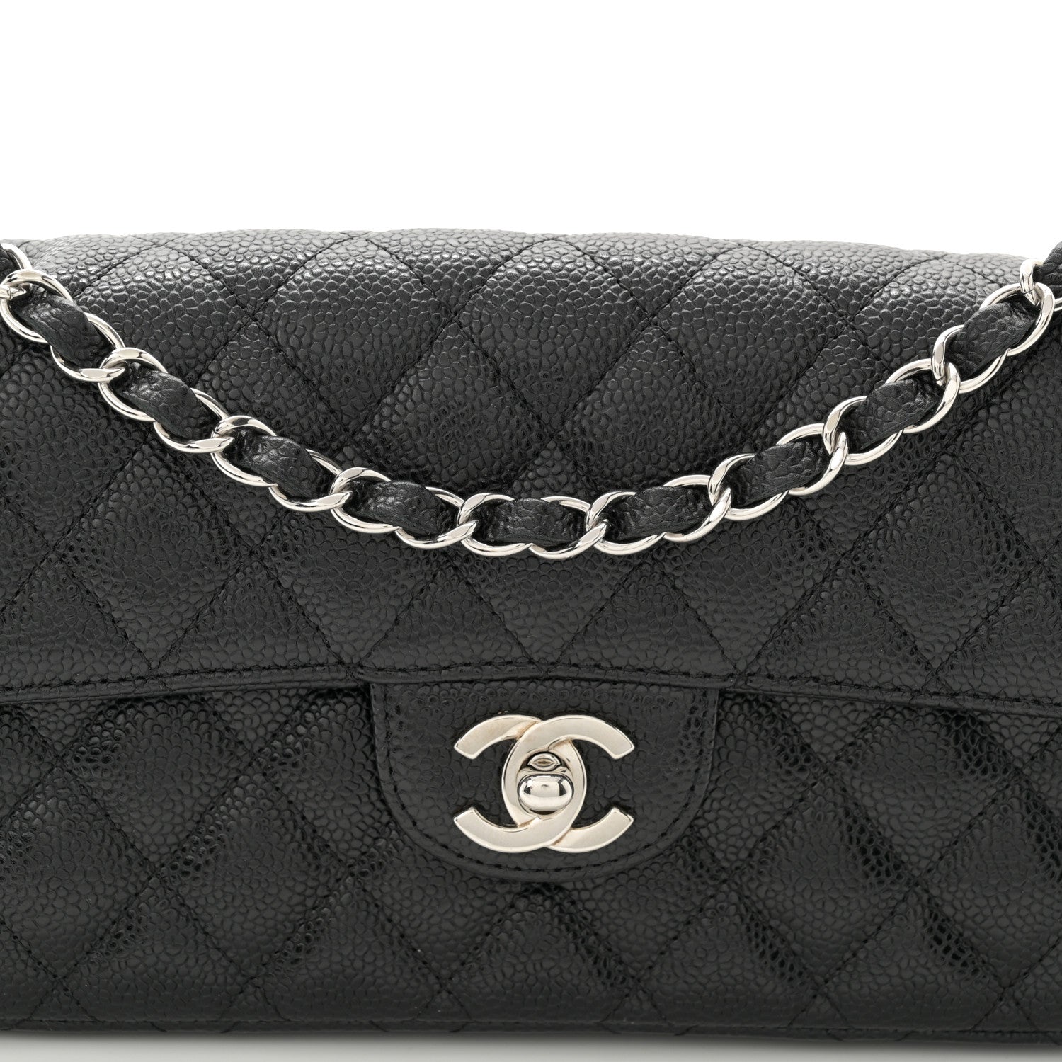 Chanel Caviar Quilted East West Flap Black 8 of 10