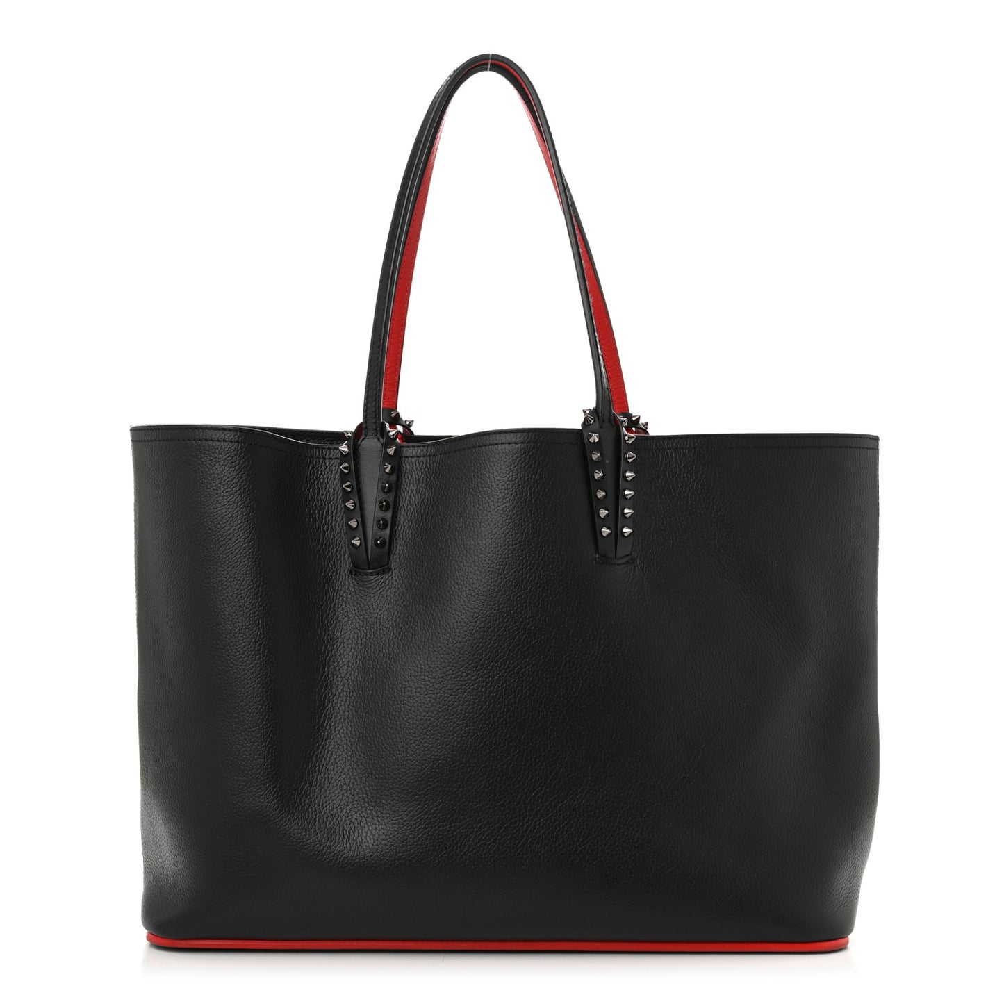 Calfskin Spikes East West Cabata Tote Black