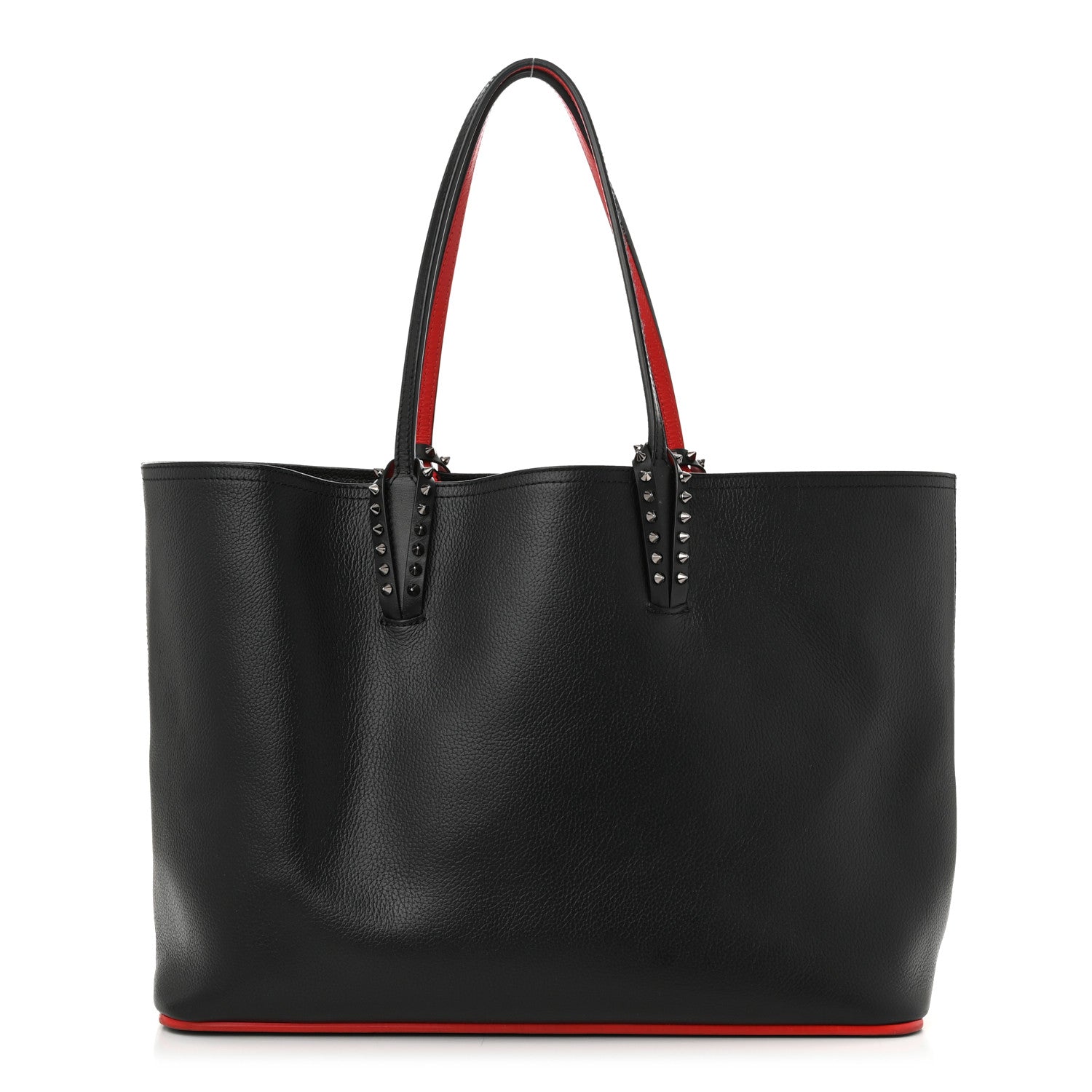 Christian Louboutin Calfskin Spikes East West Cabata Tote Black 1 of 12