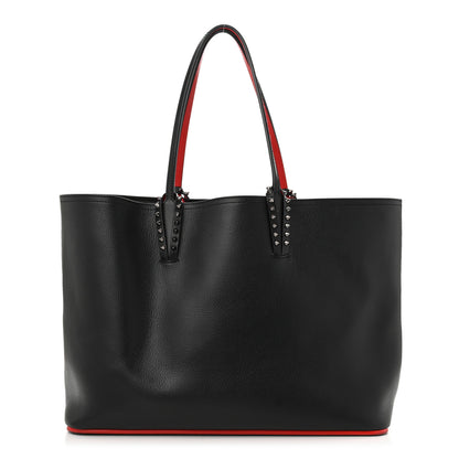 Christian Louboutin Calfskin Spikes East West Cabata Tote Black 1 of 12