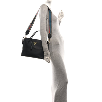 Prada Vitello Daino Small Tote Black 2 of 10