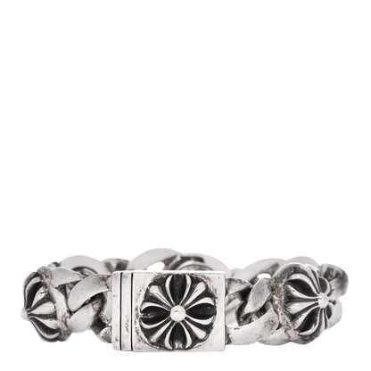 Chrome Hearts Sterling Silver Maltese Cross Link Bracelet 1 of 3