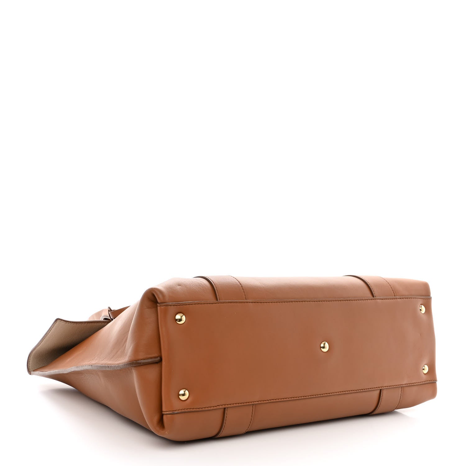 Salvatore Ferragamo Calfskin Large Sookie Satchel Brown 4 of 12