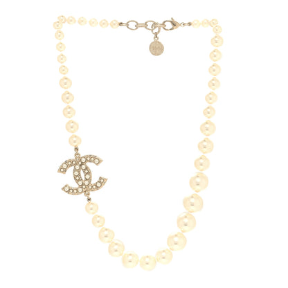 Chanel Pearl CC 100th Anniversary Necklace Light Gold 3 of 5