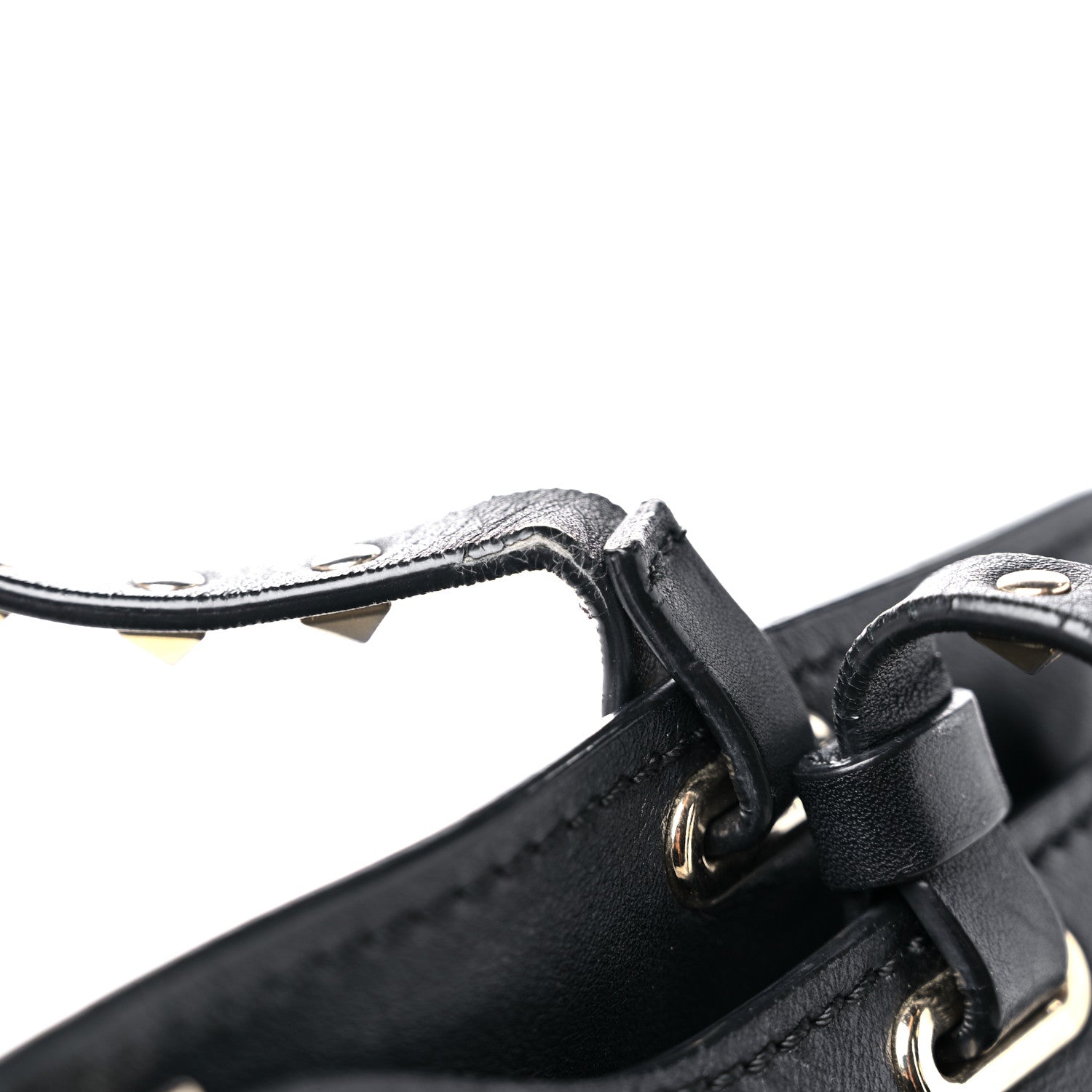 Valentino Garavani Vitello Medium Rockstud Tote Black 21 of 24
