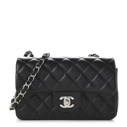 Chanel Lambskin Quilted Mini Rectangular Flap Black 1 of 11