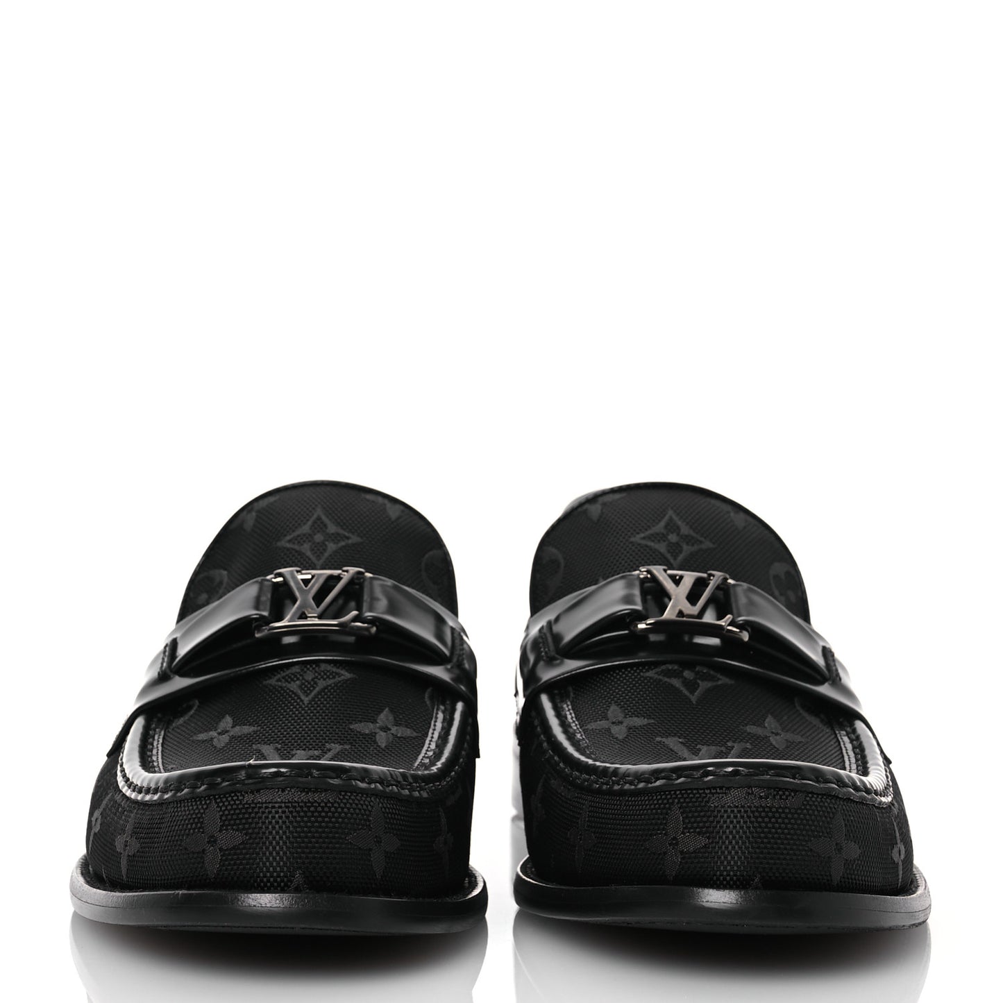 Monogram Eclipse Jacquard Mens Major Loafers 9.5