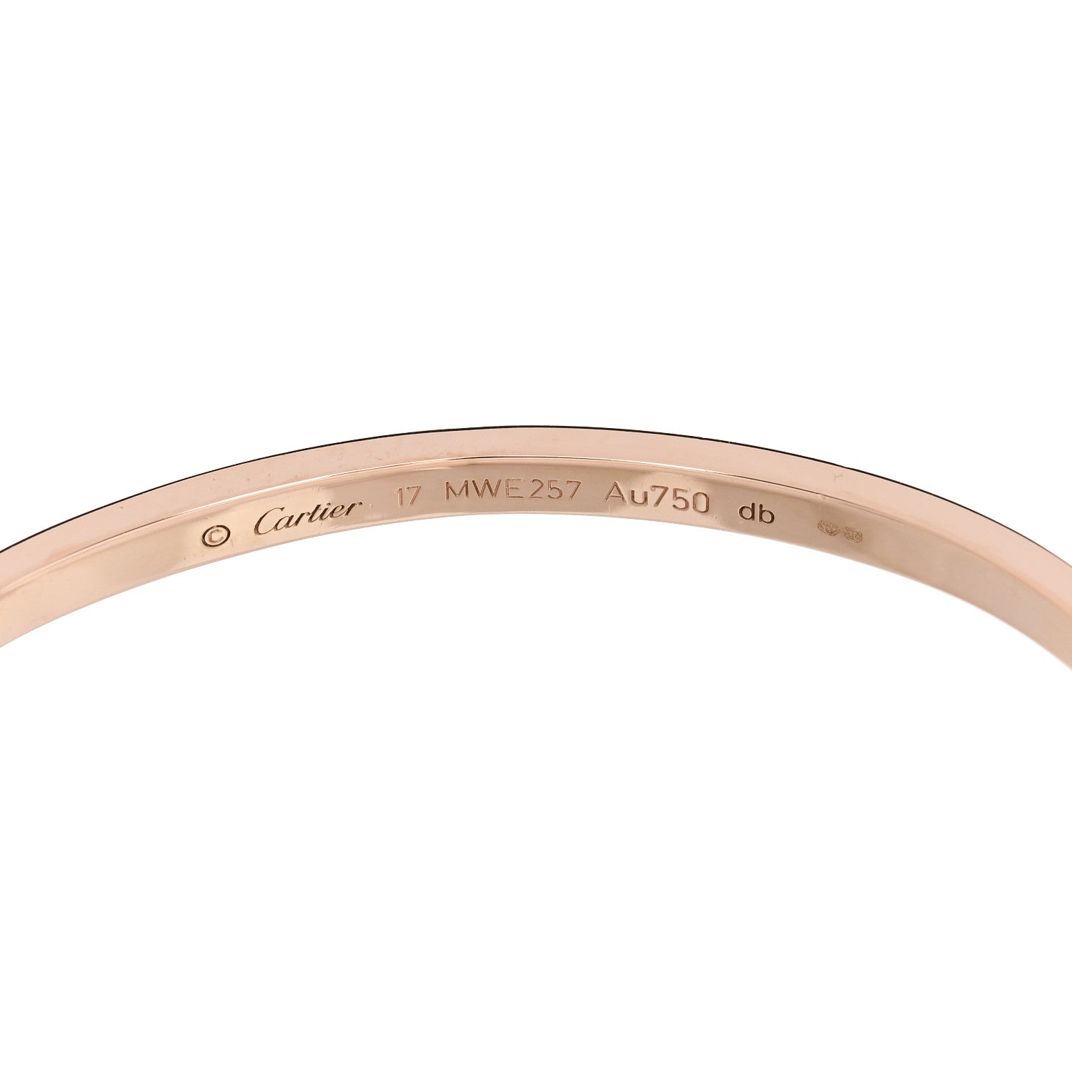 Cartier 18K Pink Gold 6 Diamond Small LOVE Bracelet 16 5 of 7