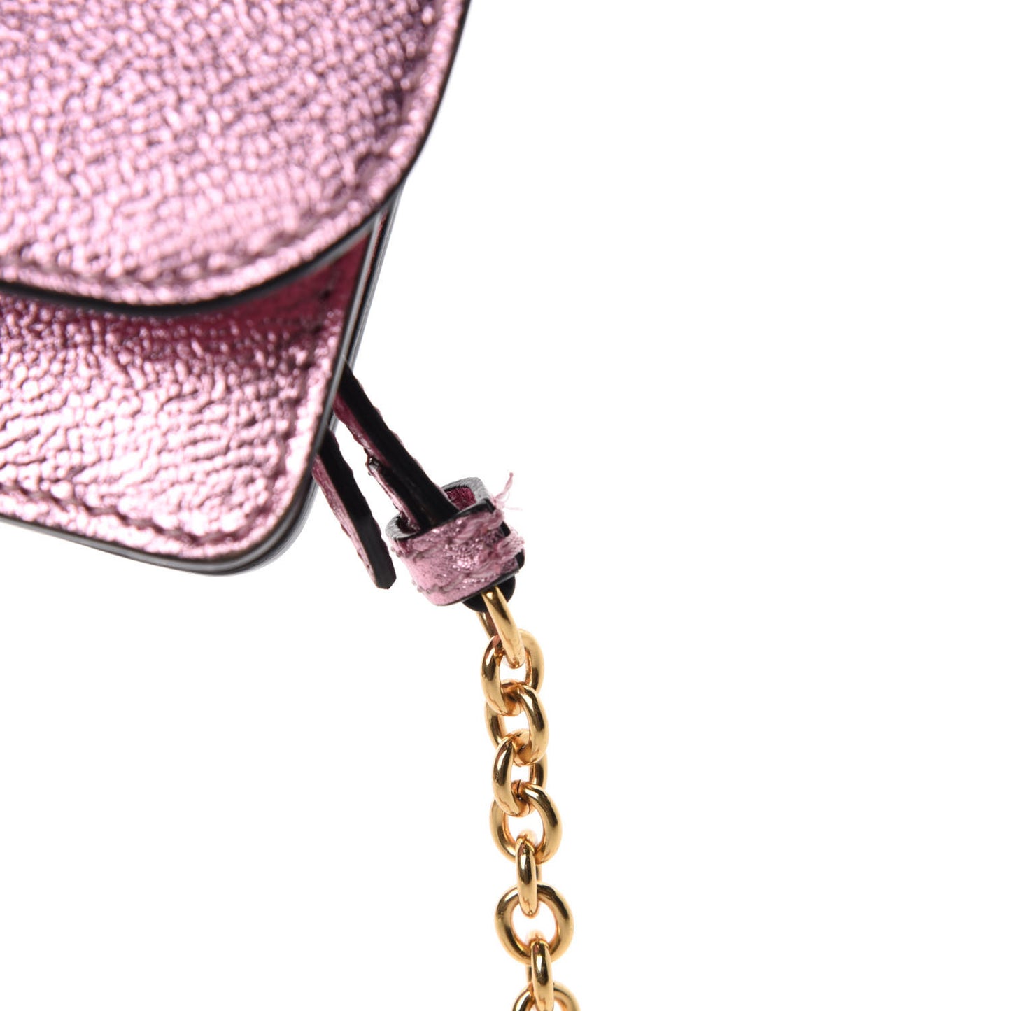 Metallic Soft Grain Calfskin Mini Phone Buckle Bag Pale Orchid