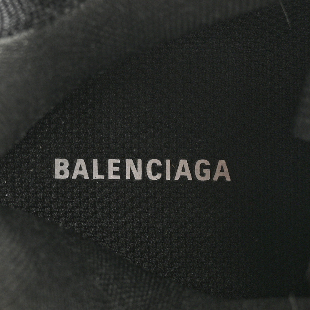 Balenciaga Fabric Mesh Washed Effect Womens Triple S Sneakers 41 Black Red 8 of 13