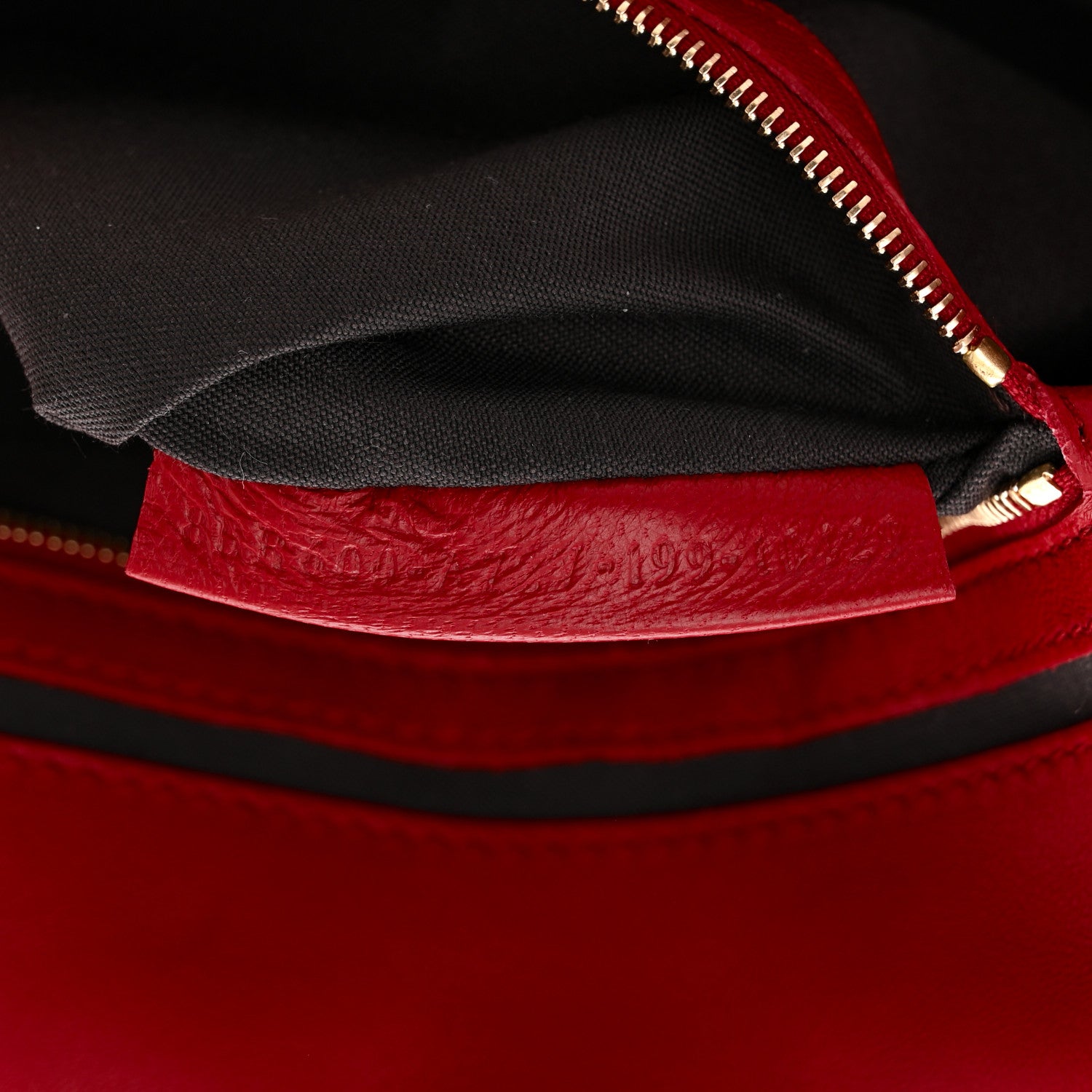 Fendi Nappa FF 1974 Embossed Baguette Fragola 7 of 10