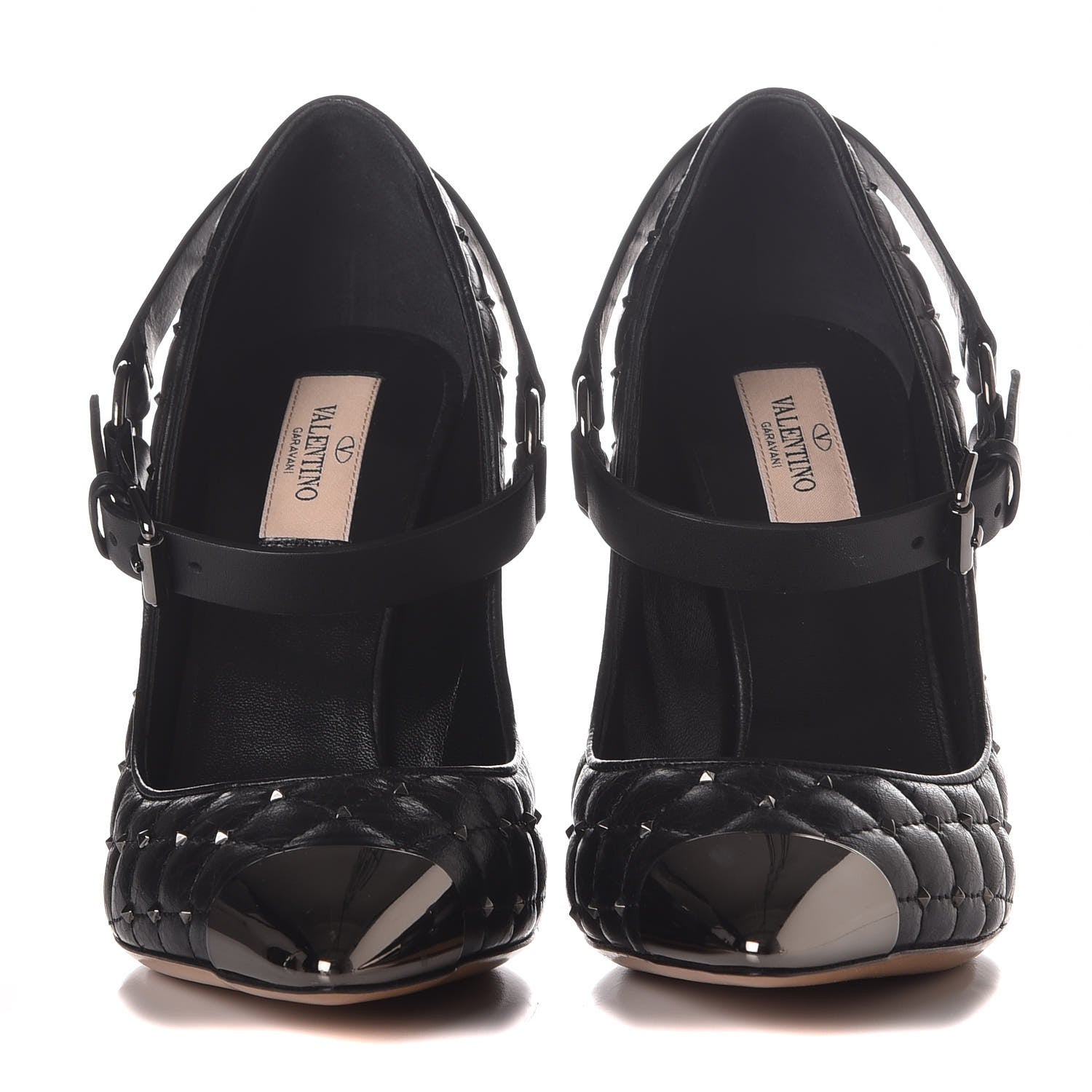 Valentino Garavani Nappa Rockstud Spike Mary Jane 105mm Pumps 38.5 Black 2 of 7