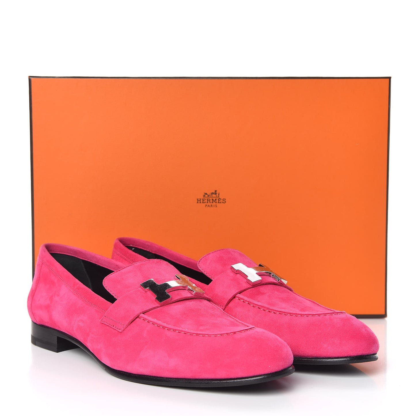 Suede Goatskin Paris Loafers 37 Rose Fuchsia