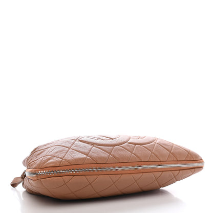 Chanel Caviar Quilted Expandable Zip Shoulder Bag Beige 10 of 43
