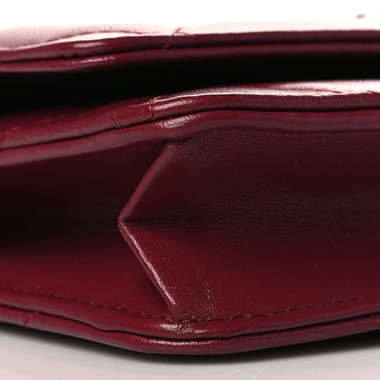 Chanel Lambskin Quilted Chanel 19 Wallet On Chain WOC Burgundy 10 of 12