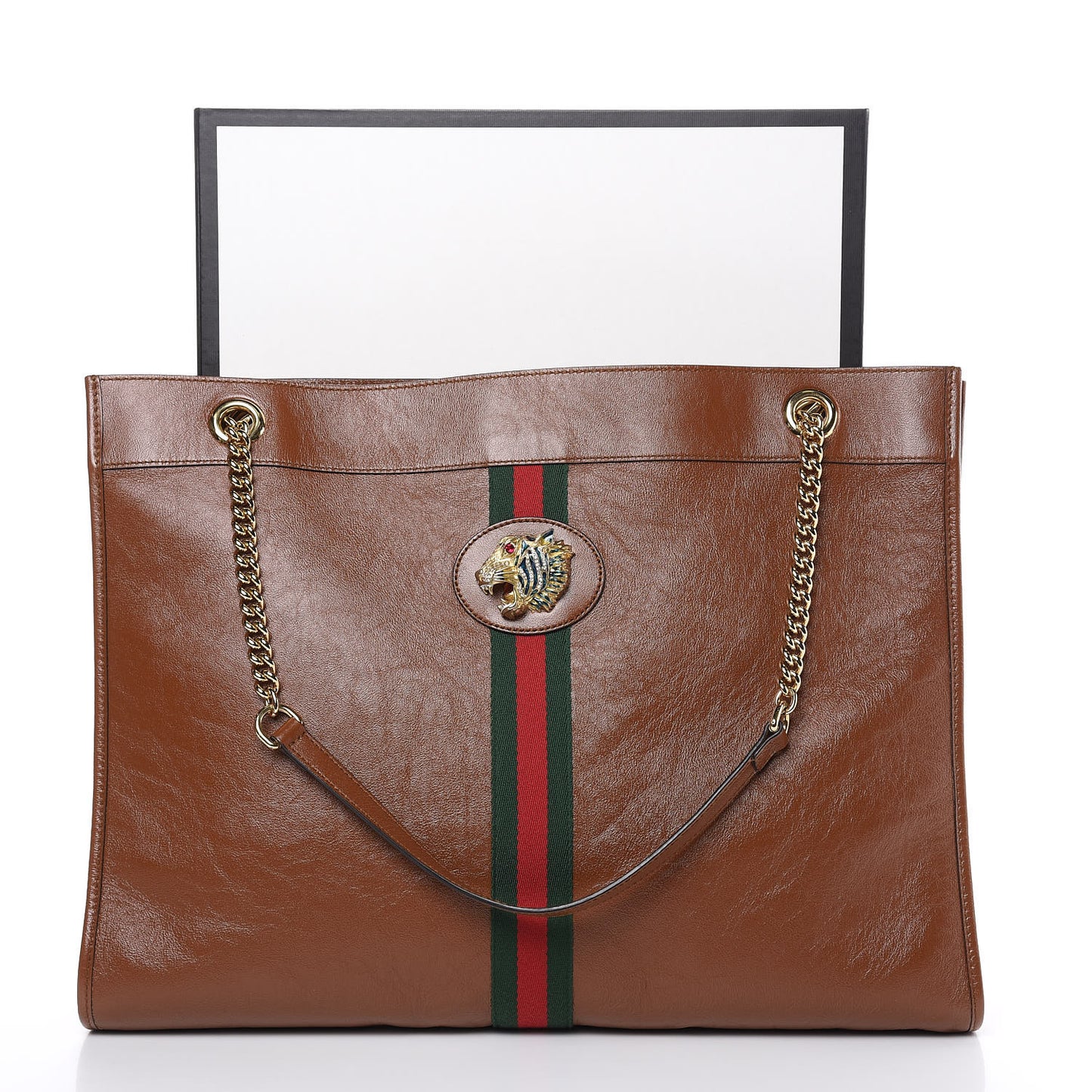 Calfskin Large Rajah Chain Tote Cuir