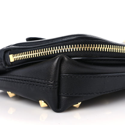 Alexander McQueen Grainy Calfskin Studded Padlock Skull Clutch Black 5 of 13