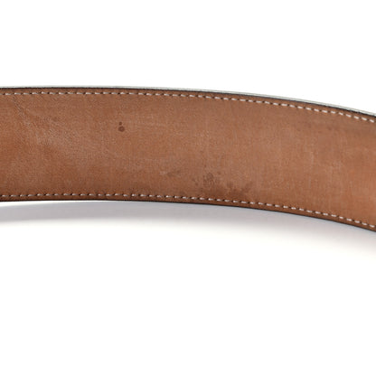 Gucci GG Supreme Monogram Selleria Calfskin Interlocking G 40mm Belt Beige Ebony Blue 5 of 6
