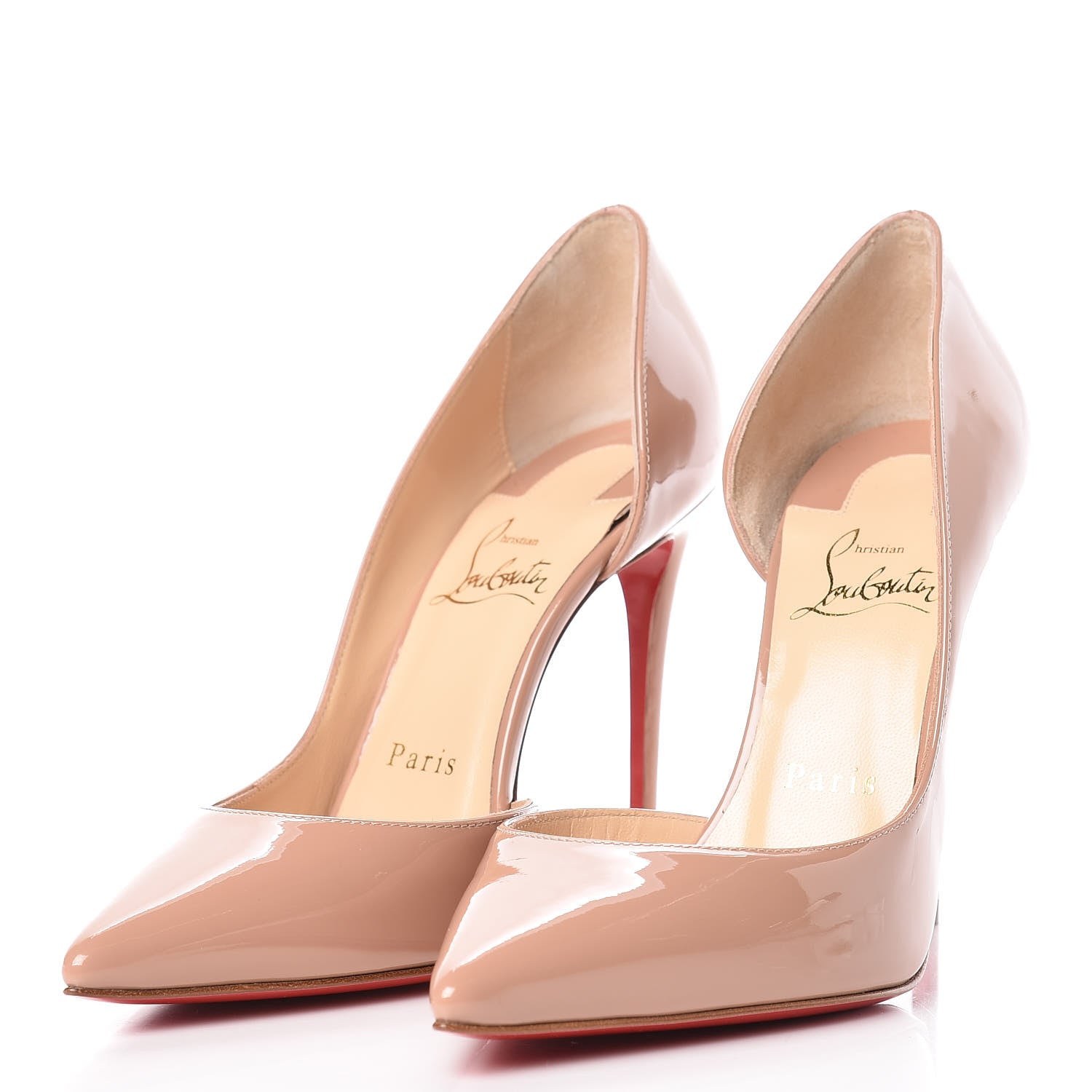 Christian Louboutin Patent Iriza 100 Pumps 36.5 Nude 3 of 9