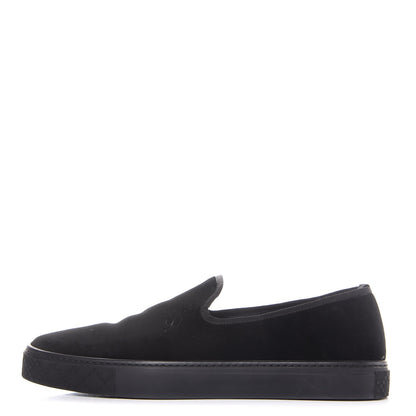 Gucci Velvet Mens Slip On Sneakers 9.5 Black 1 of 12