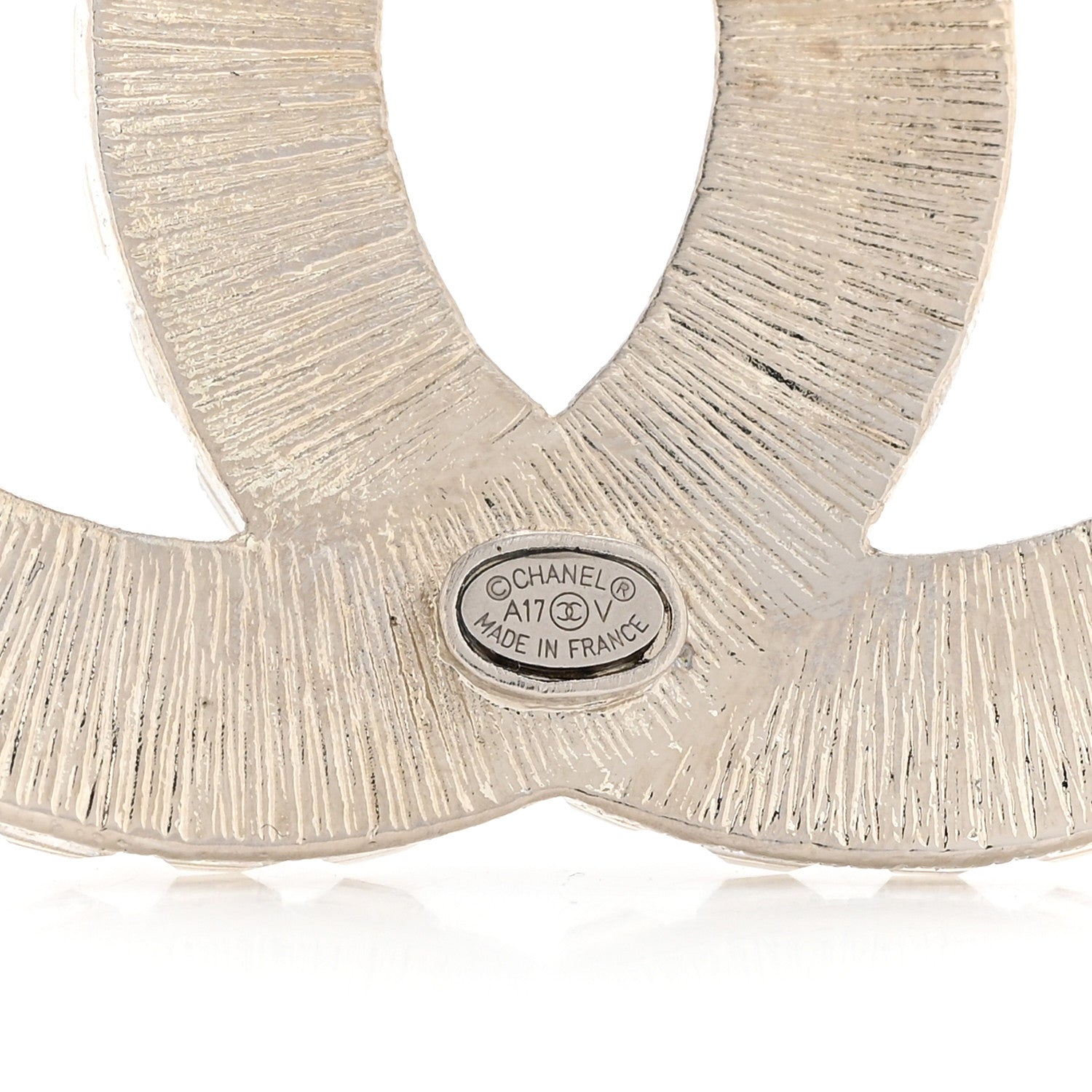 Chanel Baguette Crystal CC Brooch Silver 3 of 4