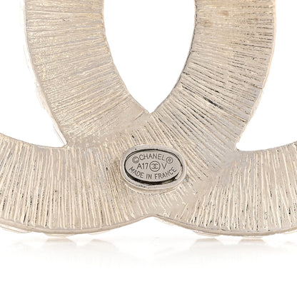 Chanel Baguette Crystal CC Brooch Silver 3 of 4