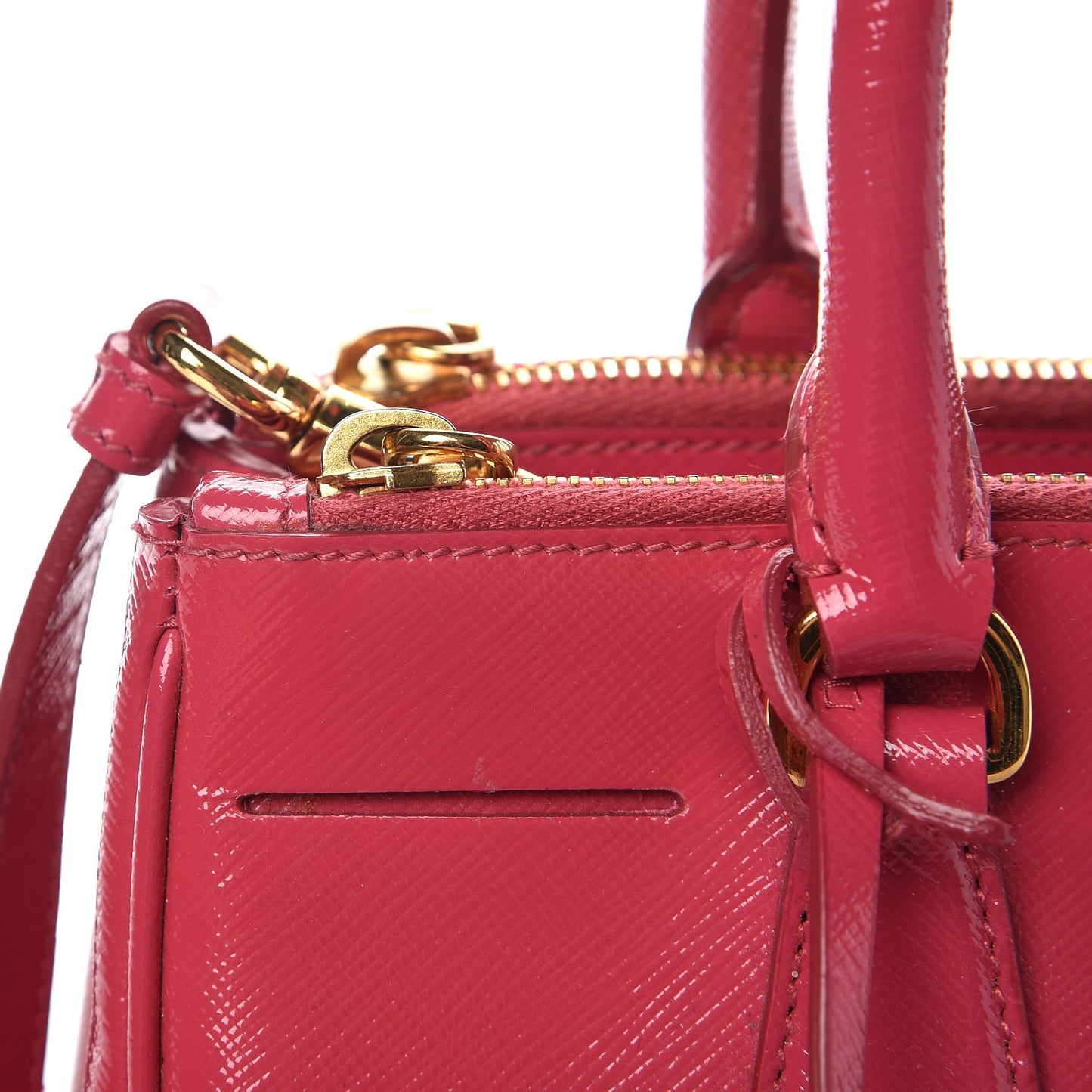 Saffiano Vernice Mini Galleria Double Zip Tote Peonia