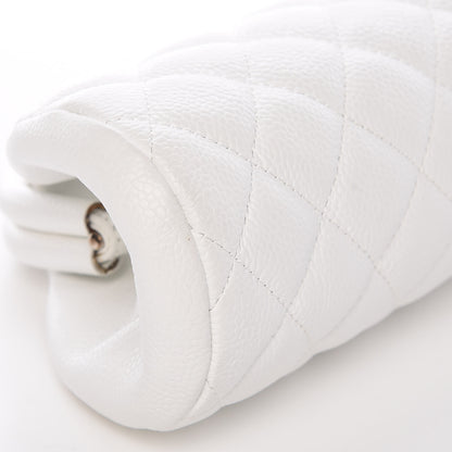 Chanel Caviar Quilted Timeless Clutch White 8 of 10