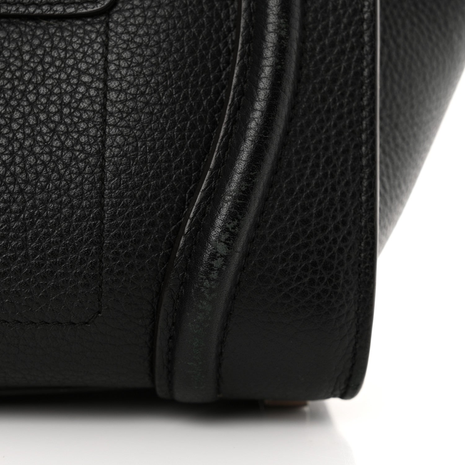 Celine Drummed Calfskin Micro Luggage Black 18 of 19