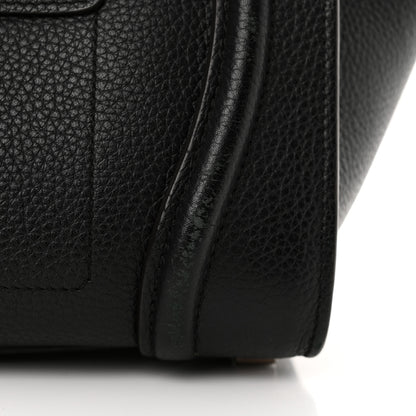 Celine Drummed Calfskin Micro Luggage Black 18 of 19