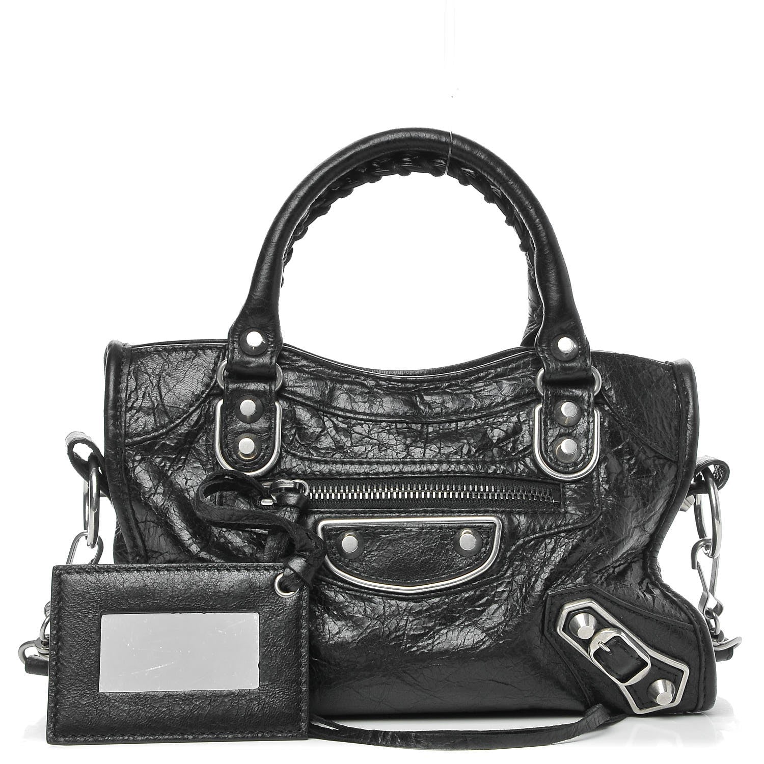 Balenciaga Agneau Silver Metallic Edge Hardware Mini City Black 1 of 12