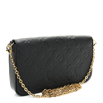 Louis Vuitton Empreinte Pochette Felicie Chain Wallet Black 4 of 11