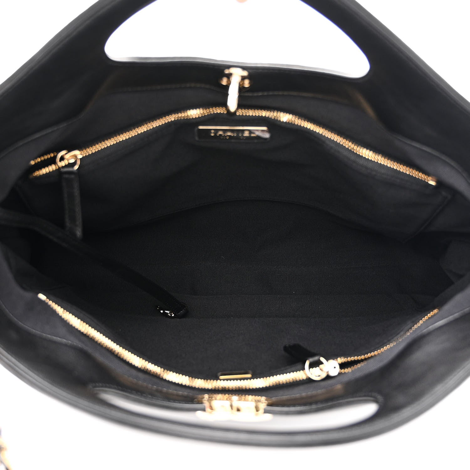 Chanel Shiny Crumpled Calfskin Quilted Large 31 Shopping Bag Black 5 of 10