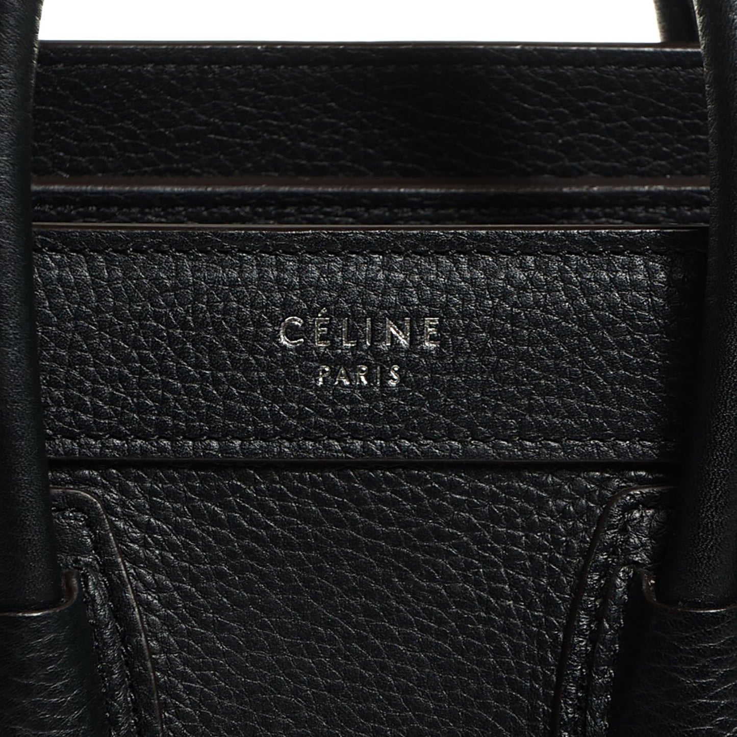 Drummed Calfskin Nano Luggage Black