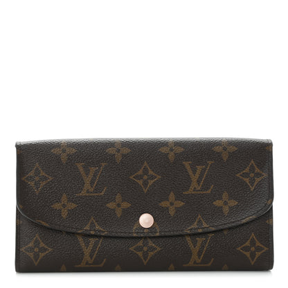 Louis Vuitton Monogram Emilie Wallet Rose Nacre 1 of 9