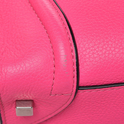 Celine Drummed Calfskin Mini Luggage Fluo Pink 17 of 26