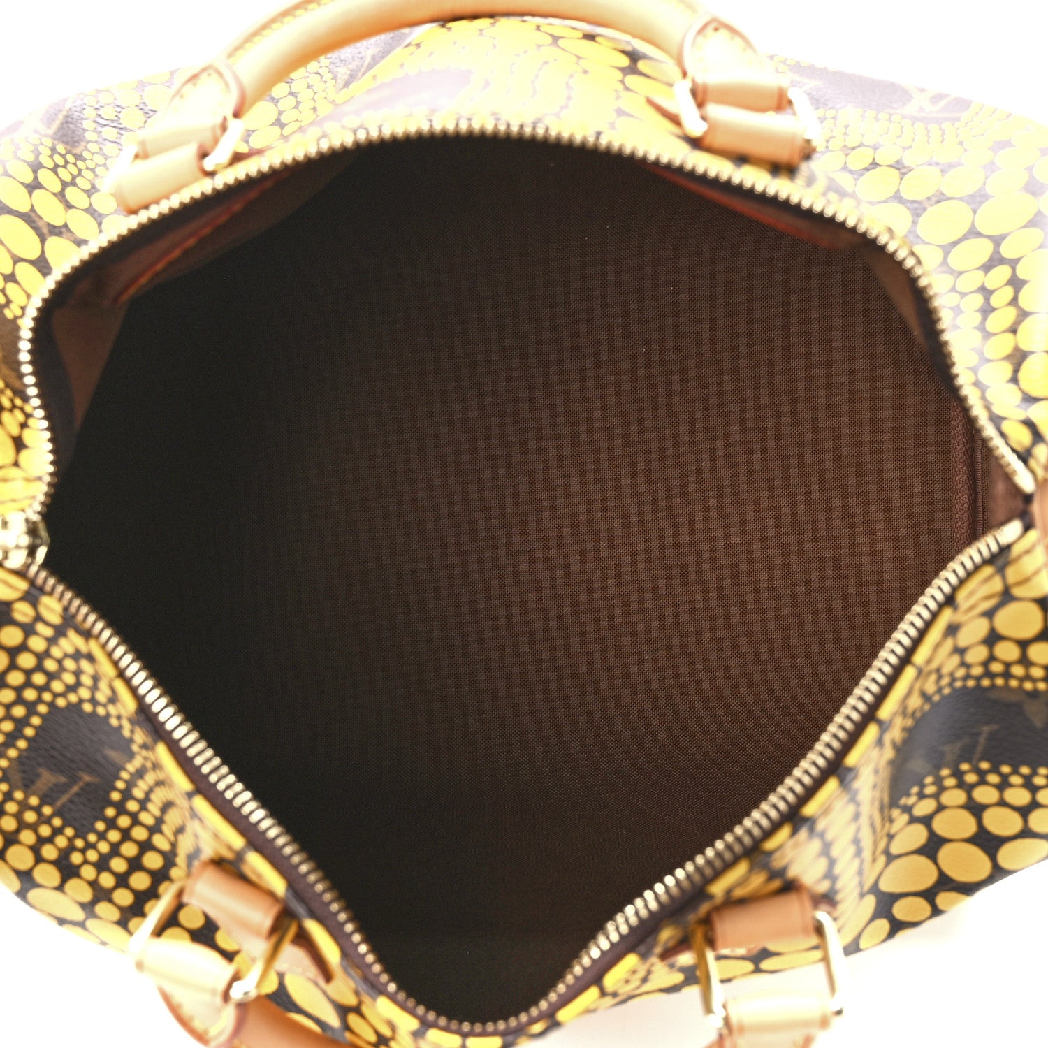 Louis Vuitton Monogram Kusama Town Speedy 30 Yellow 4 of 10